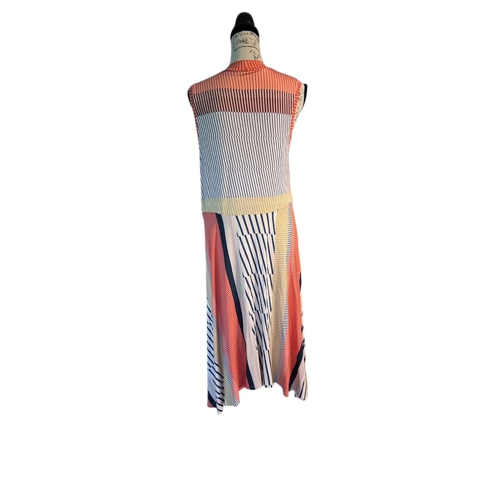 Anthropologie (Maeve Cleary)Multicolor Striped Midi Dress size large - Picture 4 of 8
